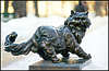 Monument to the cat near the 'Pantagruel' restaurant